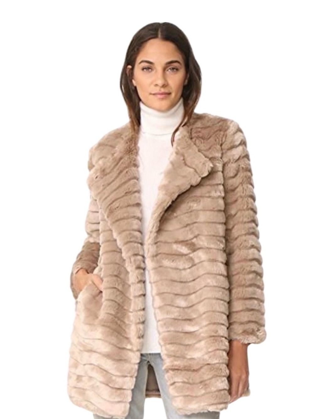 BB Dakota Taupe Plush Teddy Jacket